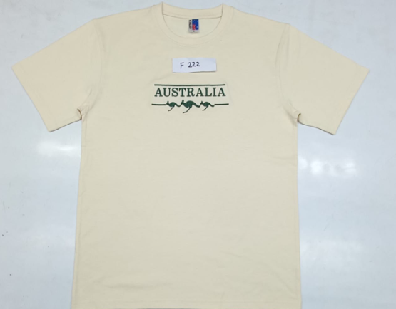 AUS EMBROIDERY CREAM TSHIRTS