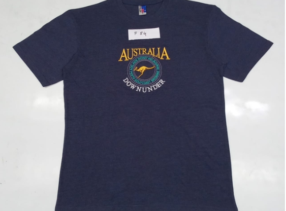 AUS CIRCLE ROO EMB NAVY TSHIRT